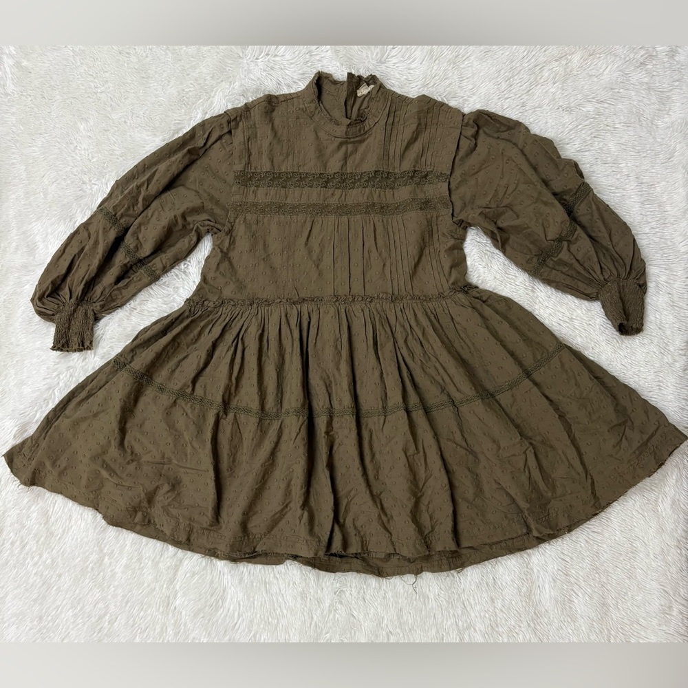 Anthropology Pilcro Khaki Long Sleeve Dress - Picture 4 of 14